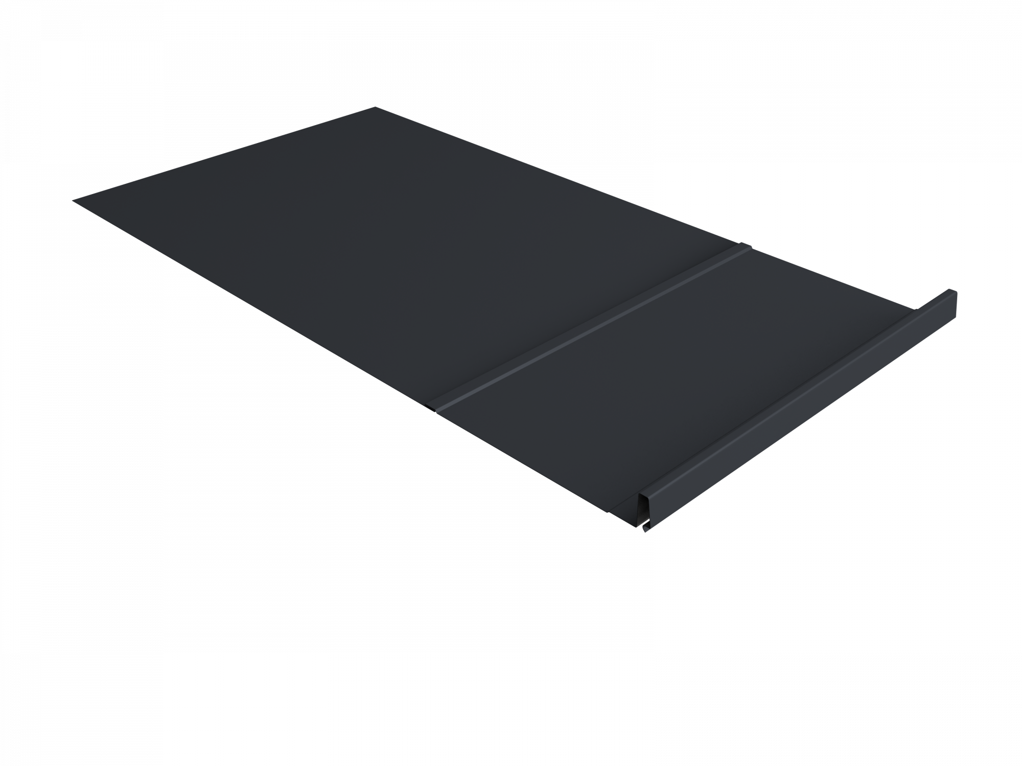Элемент обхода Кликфальц Pro правый 0,45 Drap TwinColor RAL 7024 мокрый асфальт — Grandline