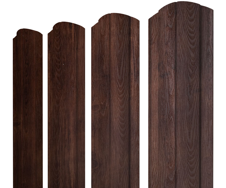 Штакетник Круглый фигурный 0,45 Print-Double Premium Cherry Wood Lite Fresh — Grandline