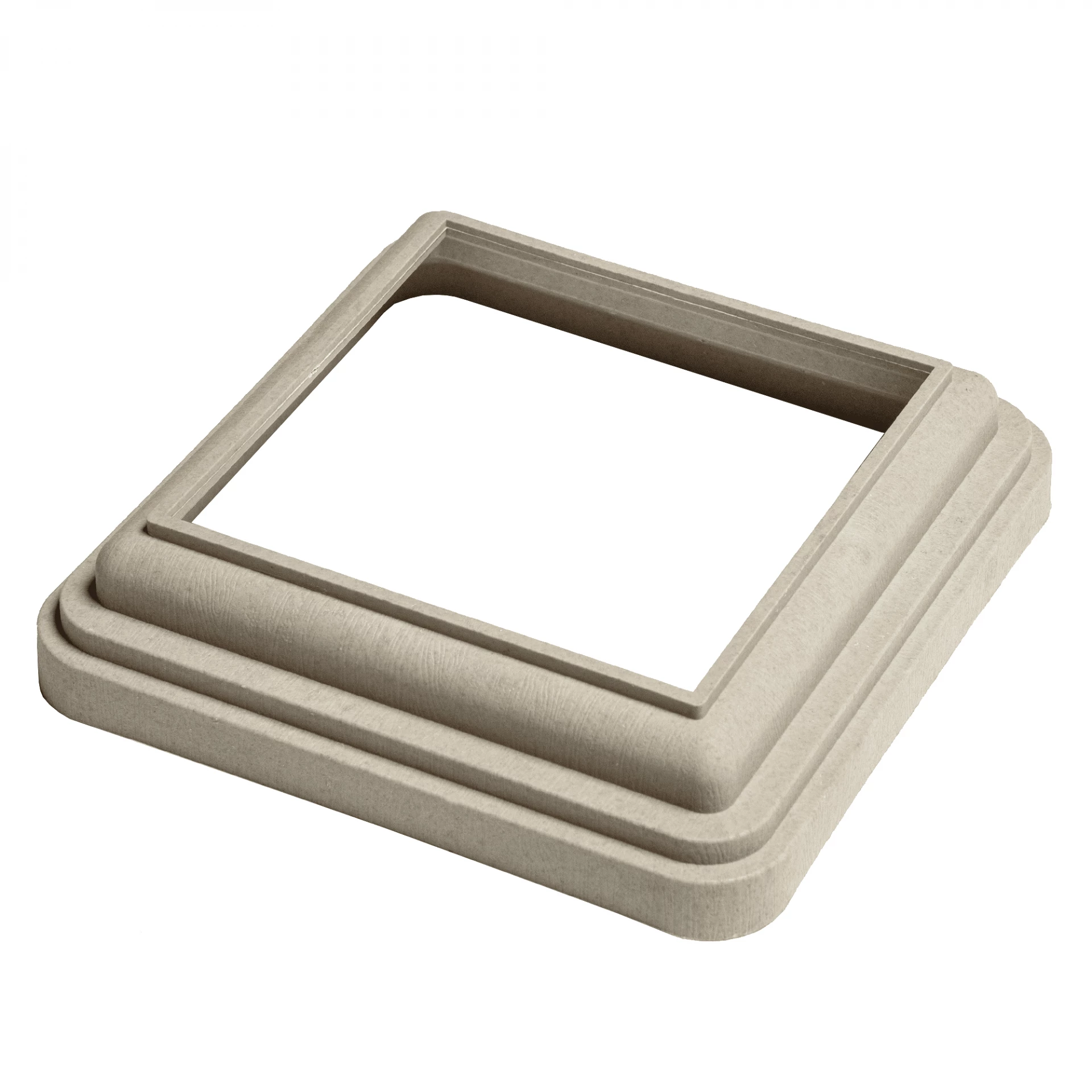 Нижний кант столба CM Railing (для столба D 120) white wood (белое дерево) — Grandline