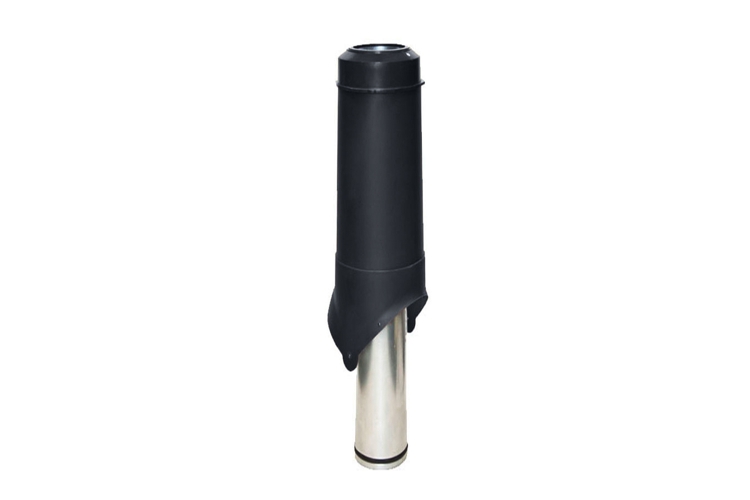 Выход вентиляции Krovent Pipe-VT 125/700 is черный — Grandline