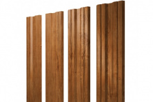 Штакетник Twin 0,45 Print-double Elite Golden Wood — Штакетник