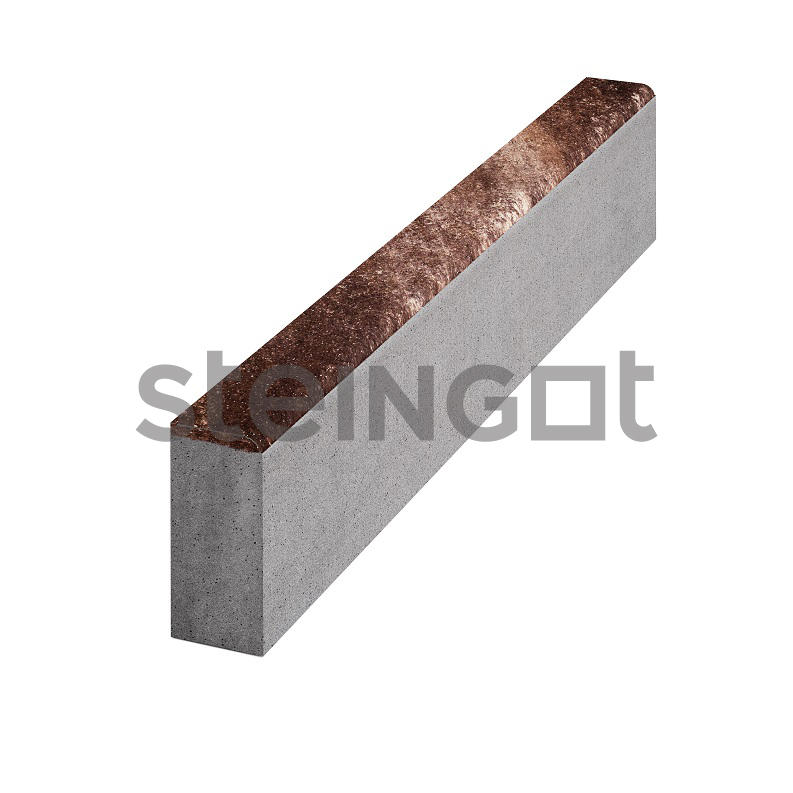 Бордюр садовый Steingot Colormix 1000х200х80мм Stein Brown частичный прокрас — Grandline