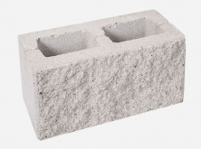 Керамзитобетонный блок Смоленск 390х190х188 белый — С облицовкой