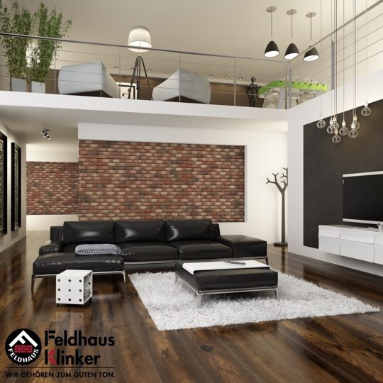 Клинкерный кирпич Feldhaus Klinker K658WDF Sintra ardor belino — Кирпич