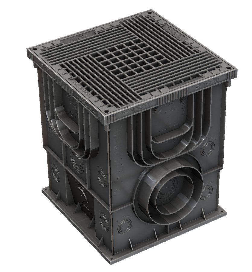 Дождеприемник пластиковый 350х350х420 (в сборе с решеткой) Master Aquastok (4350) — Grandline