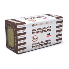 Утеплитель Ursa Terra 34PN Шумозащита 1250*610*50мм 7.625м2 0.38125м3 минвата (стекловолокно) — Утеплитель