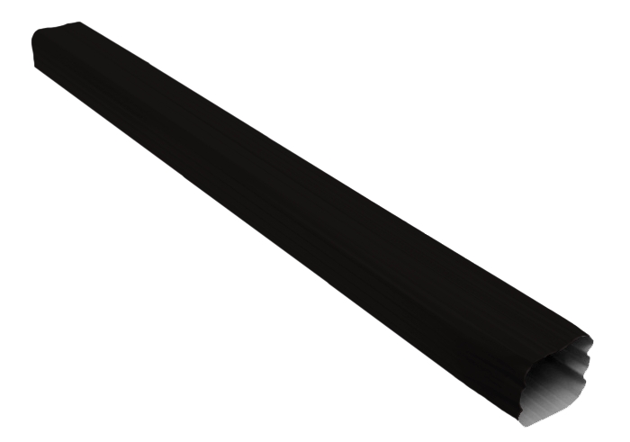 Труба прямоугольная Vortex Matt 3м RAL 9005 — Grandline
