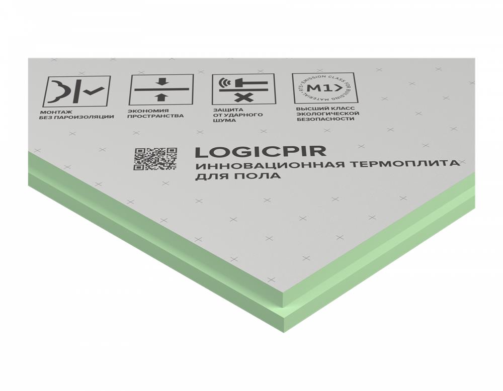 LOGICPIR Пол ФЛ/ФЛ L-1190х590х40 (6 плит, 4,2126 кв.м.) — Технониколь