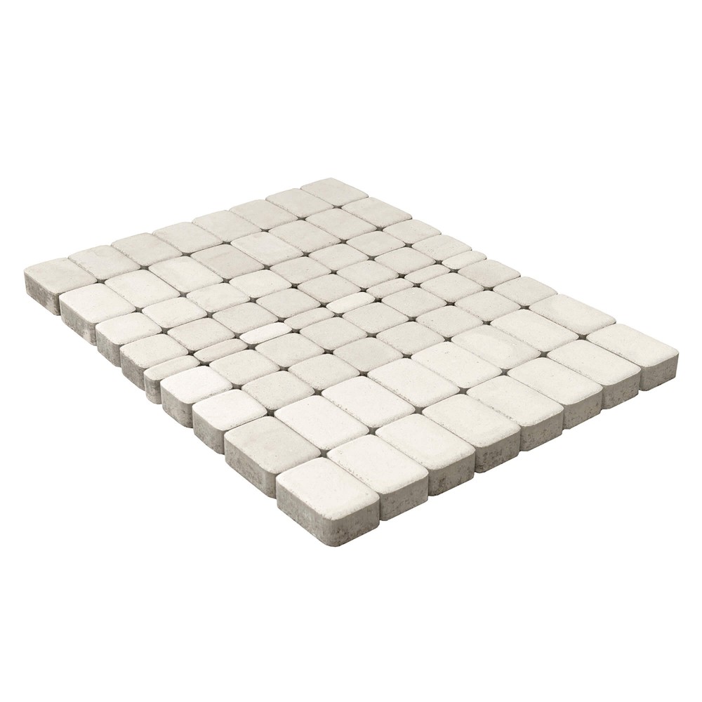 Плитка тротуарная Классико Белый h60 57х115 115х115 172х115 — Grandline