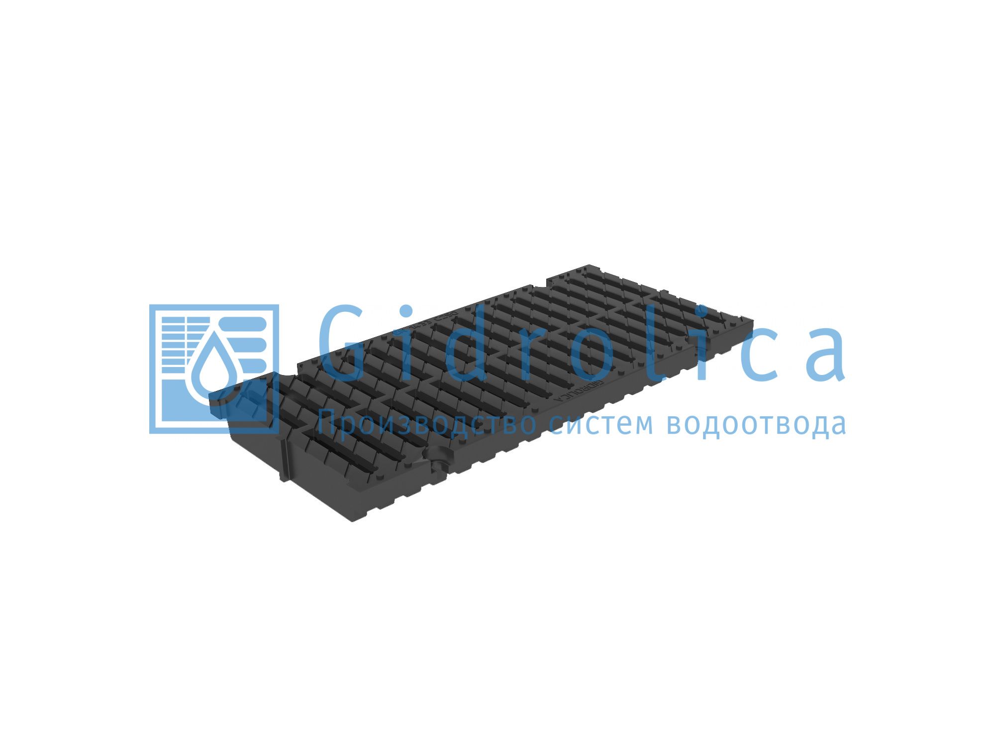 Решетка водоприемная Gidrolica Pro РВ-20.23,8.50 - щелевая пластиковая, кл. С250(525) — Grandline