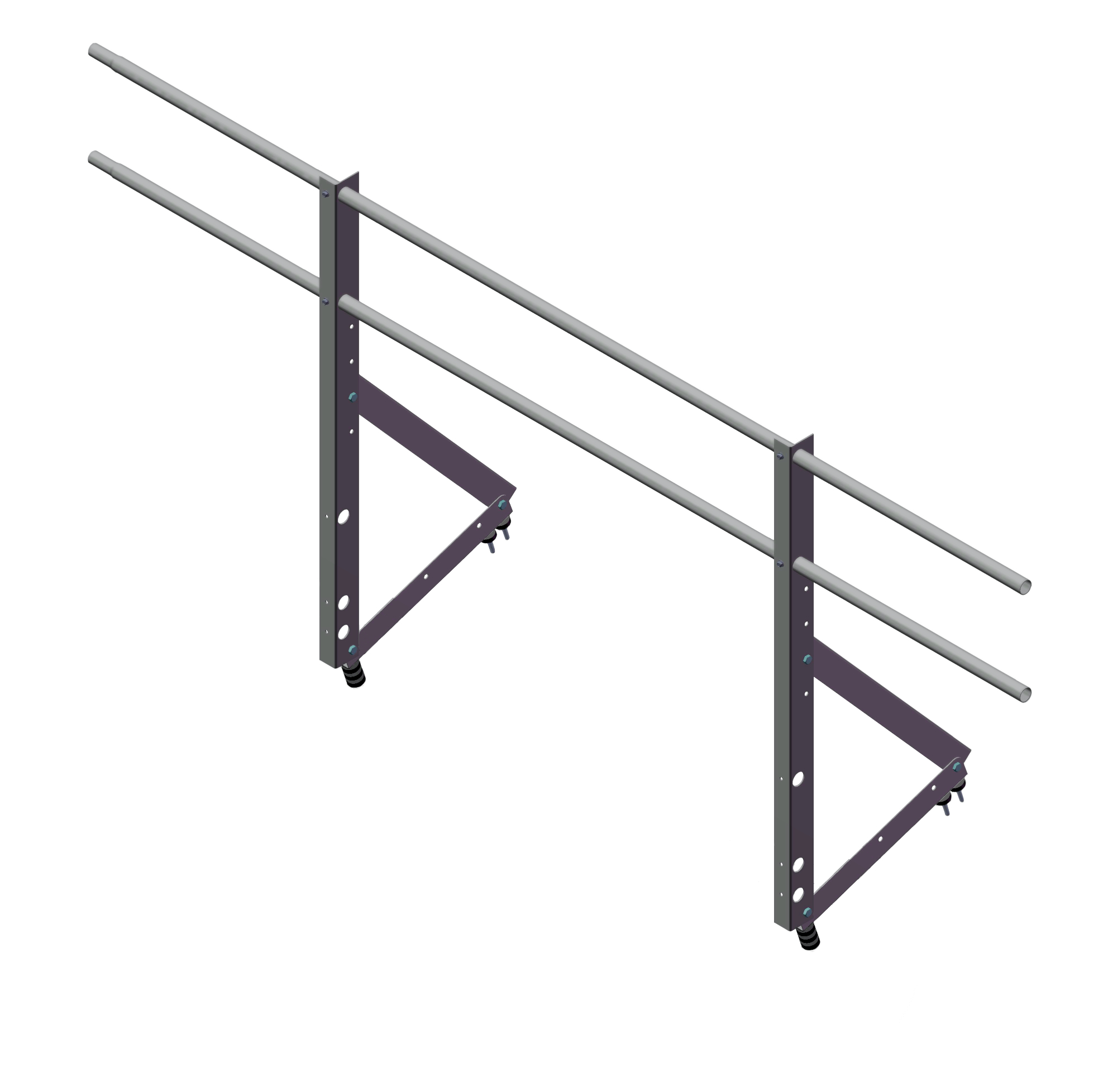 Ограждение кровельное Optima 0,9х2м RAL 8017 — Grandline