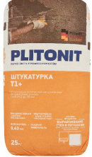 Штукатурка цементная Plitonit Т1 Плюс серый 25 кг — Цементная