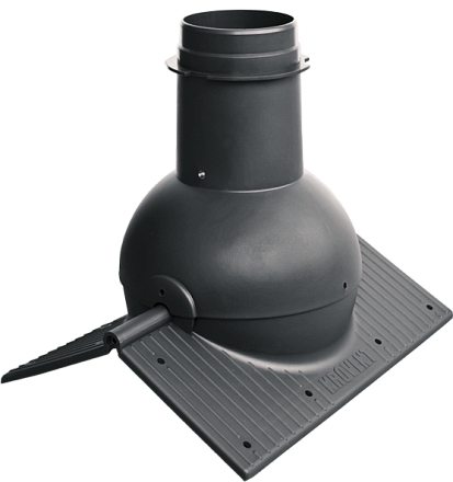 Коньковый элемент Krovent Pipe-Cone черный — Grandline