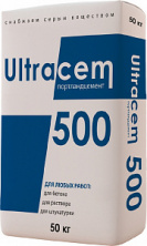 Цемент Портланд М-500 Ultracem 50 кг серый — Цемент м500, мешок 50 кг