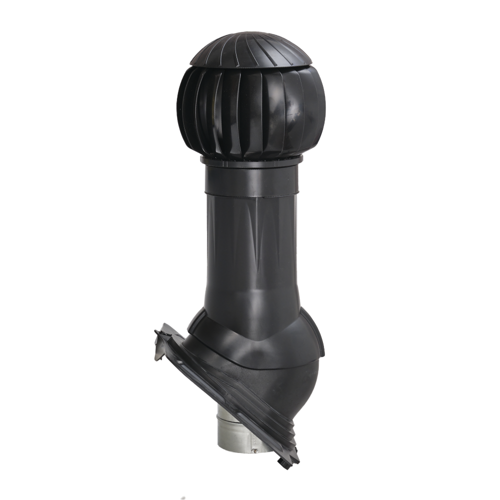 Комплект вентиляции Gervent для кровли Universal 160/125 RAL 9005 — Grandline