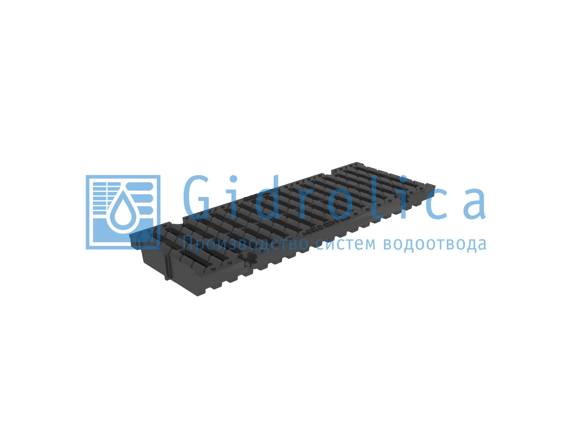 Решетка водоприемная Gidrolica Pro РВ -15.18,8.50 - щелевая пластиковая, кл. С250 (512) — Grandline
