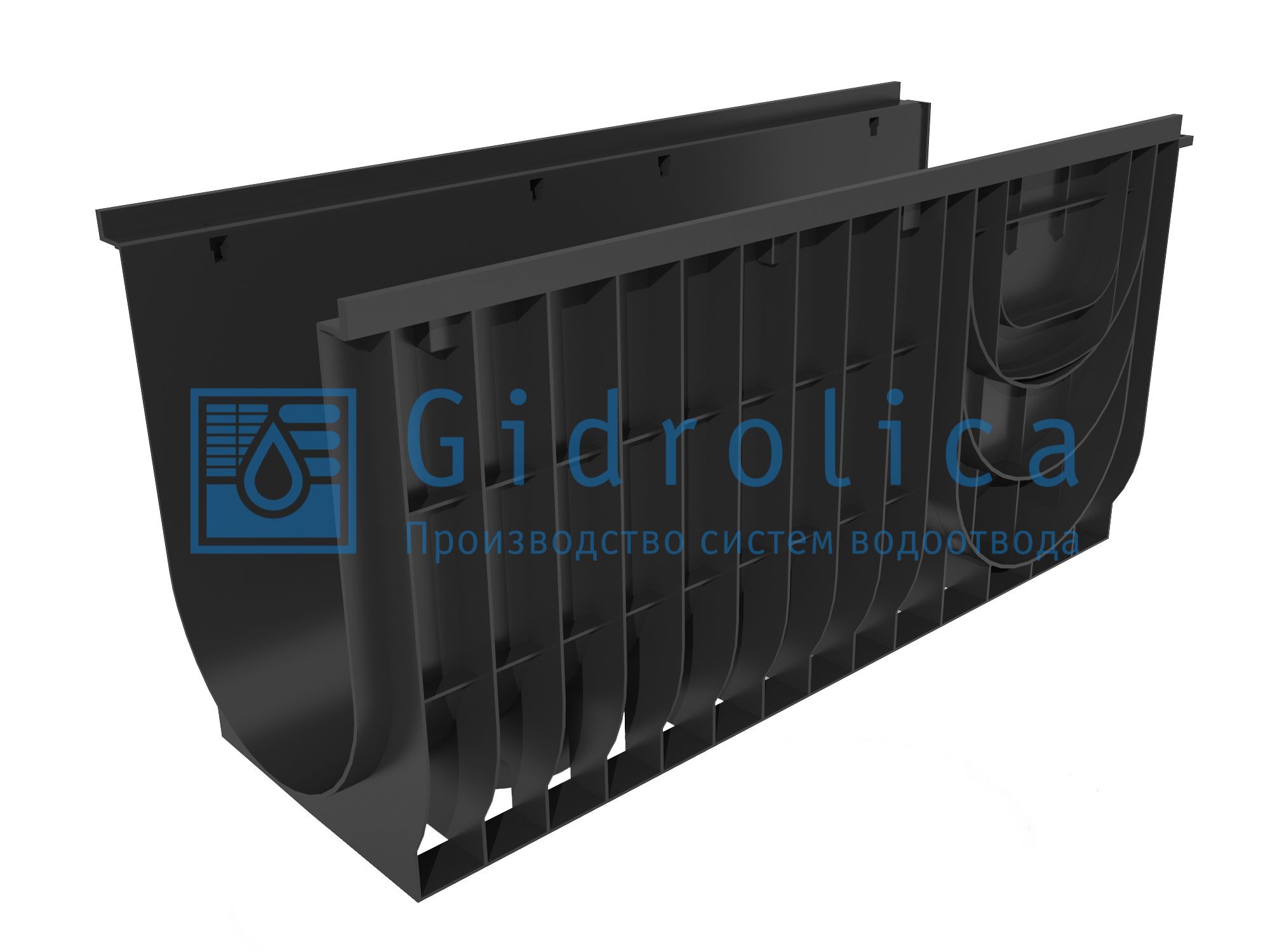 Лоток водоотводный Gidrolica Pro ЛВ-30.38.48 пластиковый (834pro) — Grandline