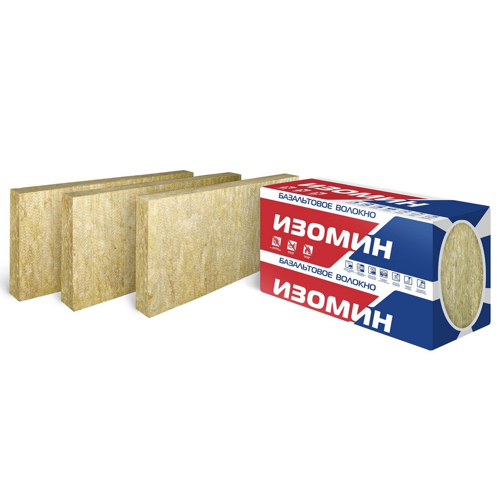 Утеплитель Изомин Венти 80 1000*600*50мм 3.6м2 0.18м3 минвата (базальт) — Утеплитель