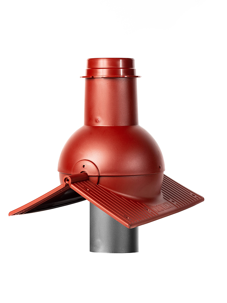 Выход канализации коньковый Krovent Pipe-cone красный — Grandline