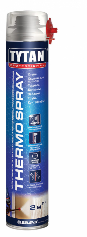 Теплоизоляция Tytan Professional THERMOSPRAY напыляемая полиуретановая профессиональная 870 мл — Grandline