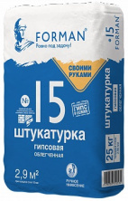 Штукатурка гипсовая для любых типов минеральных оснований Forman 25 кг — Штукатурки