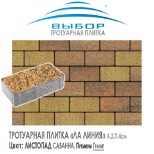 Тротуарная плитка Выбор "Листопад", ЛА-ЛИНИЯ Саванна (200x100x80) — Выбор