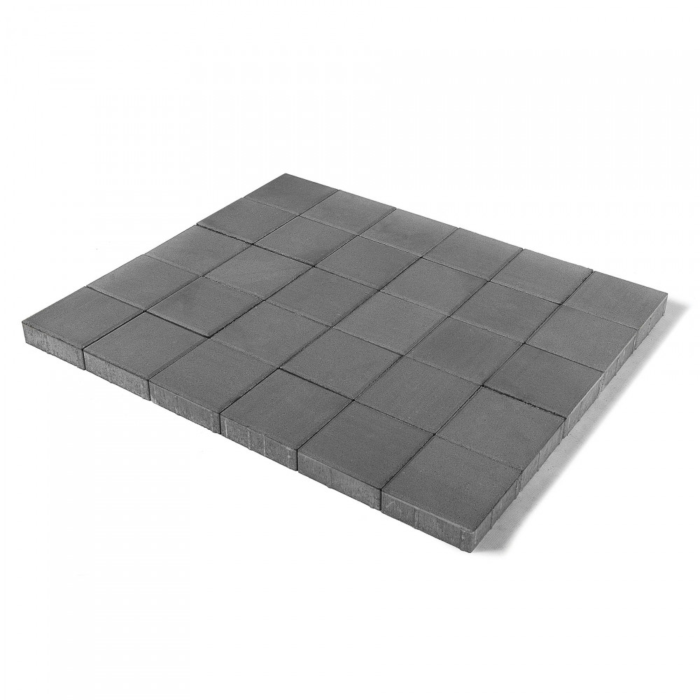 Плитка тротуарная Лувр Серый h60 400х400 — Grandline