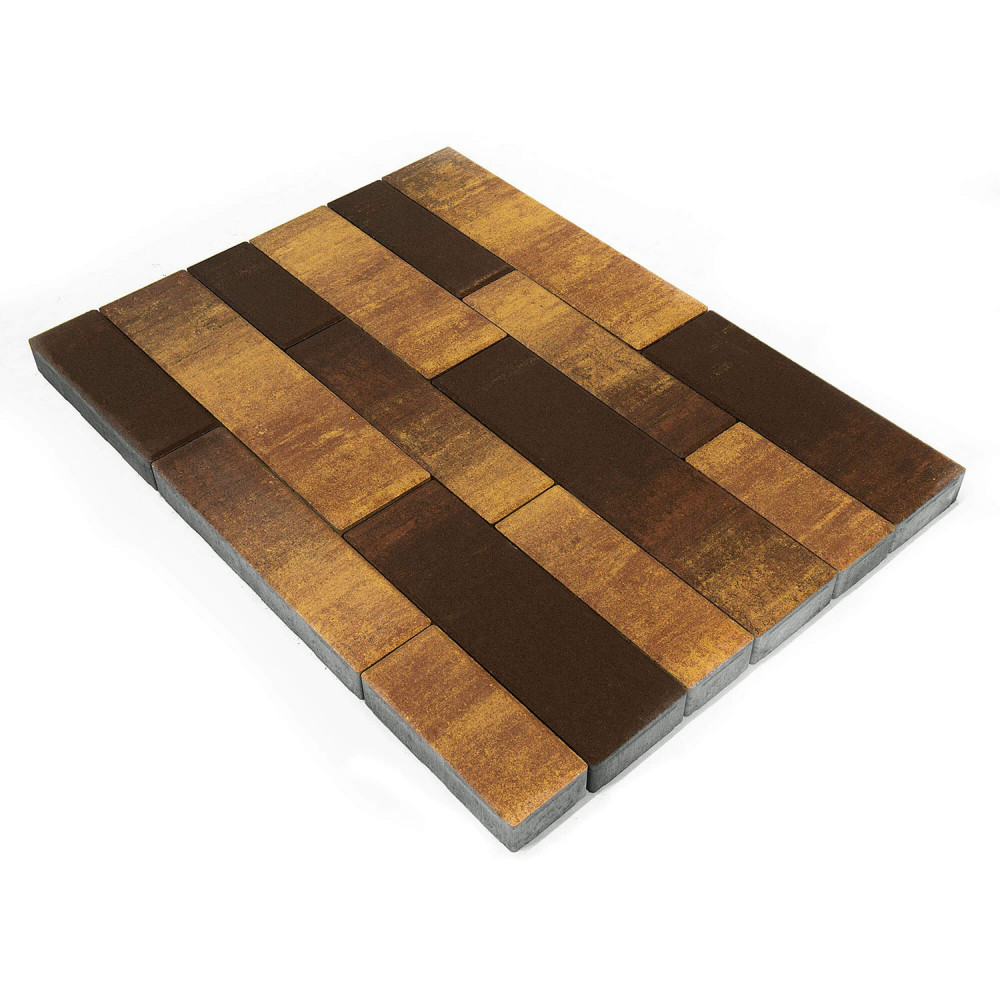 Плитка тротуарная Домино Color Mix Сафари h60 280х120 360х120 480х120 480х160 640х160 — Grandline