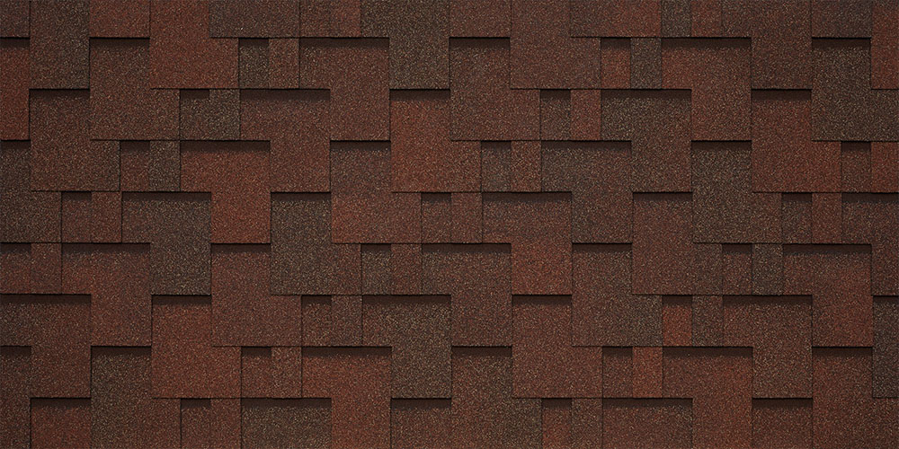 Битумная черепица TEGOLA LAZIO nocciola 418 (фундук коричневый) — Grandline