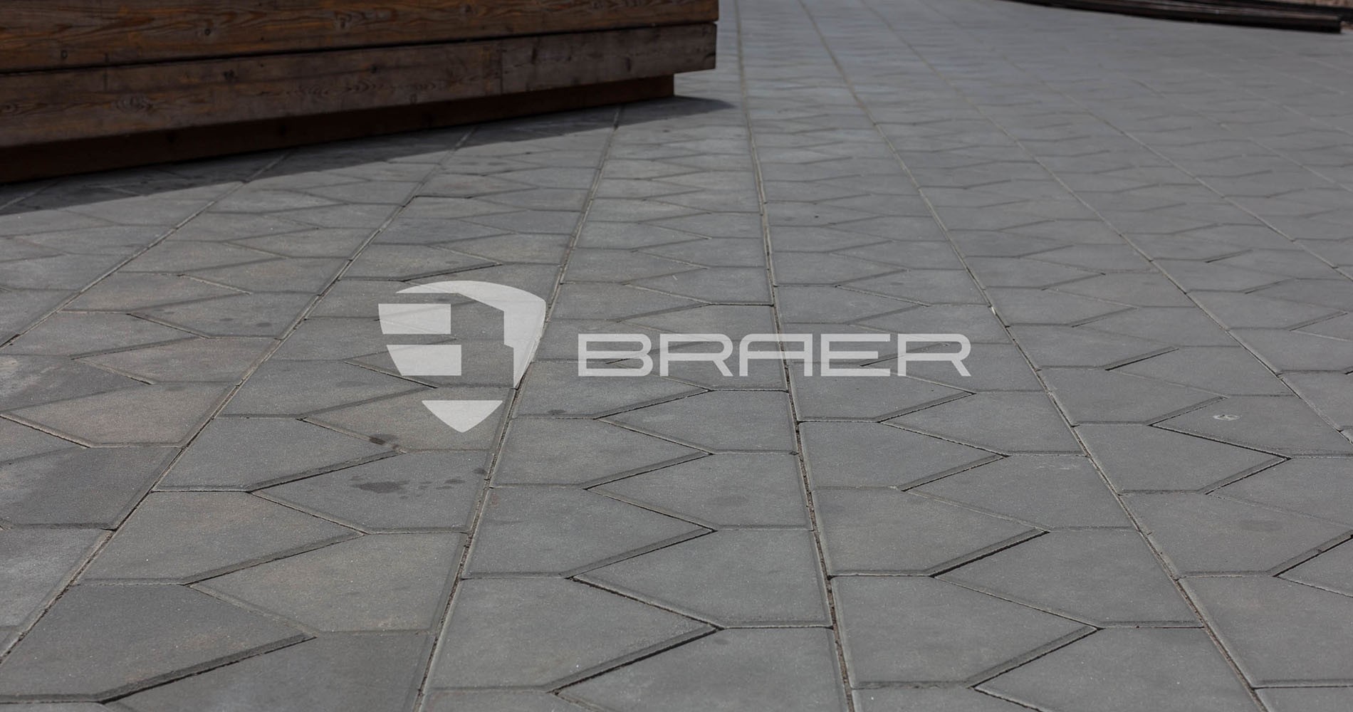 Тротуарная плитка BRAER Тиара, серый (238x200х60) — Braer