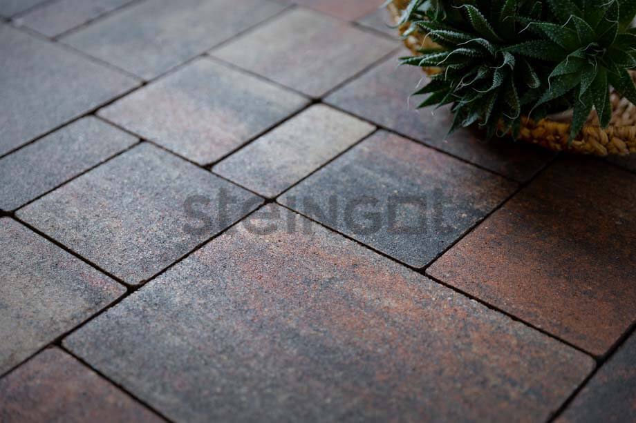 Плитка тротуарная Steingot Colormix Бавария высота 60мм Stein Ferro частичный прокрас — Grandline