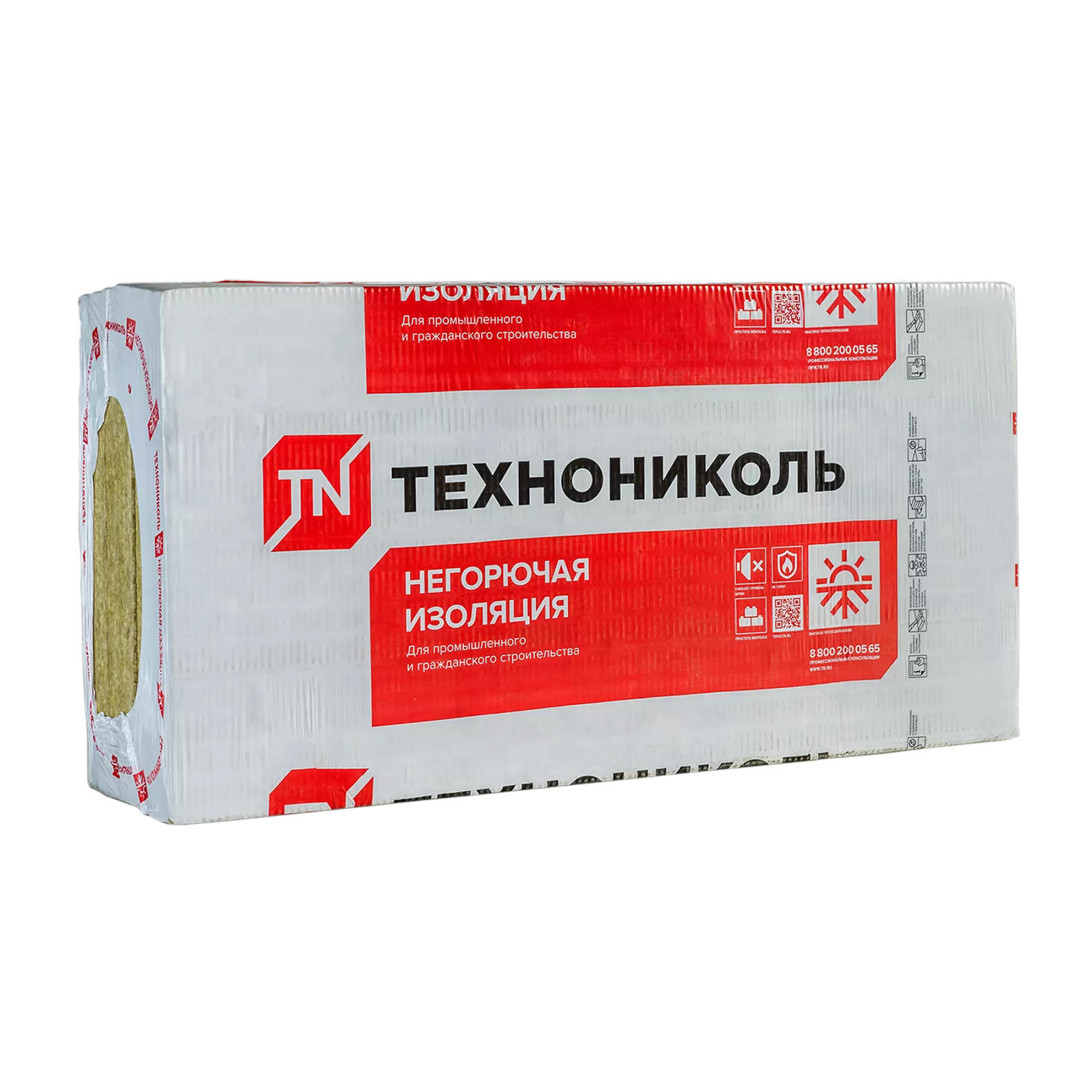 Утеплитель ТехноНИКОЛЬ Техноруф Н 30 1200*600*100мм 2.16м2 0.216м3 минвата (базальт) — Утеплитель