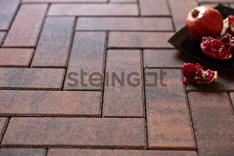 Плитка тротуарная Steingot Паркет 240х80х60мм Клинкер частичный прокрас — Grandline