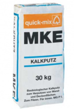 Известковая штукатурка для машинного нанесения Quick-mix MKE, 30 кг — Сухие строительные смеси