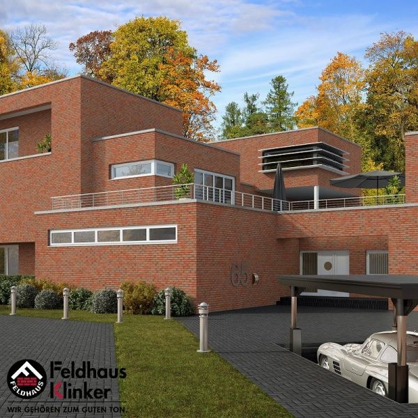 Клинкерный кирпич Feldhaus Klinker K301NF lava rugo — 240х115х71