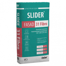 Штукатурка цементная Dauer SLIDER FASAD 31 Fibro серый 40кг — Цементная