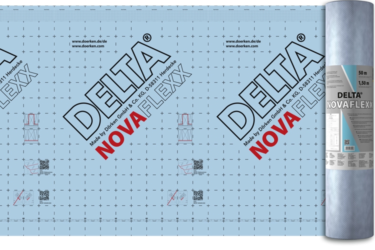 Пленка пароизоляционная адаптивная Delta-Novaflexx с переменной паропроницаемостью (75м2) — Grandline