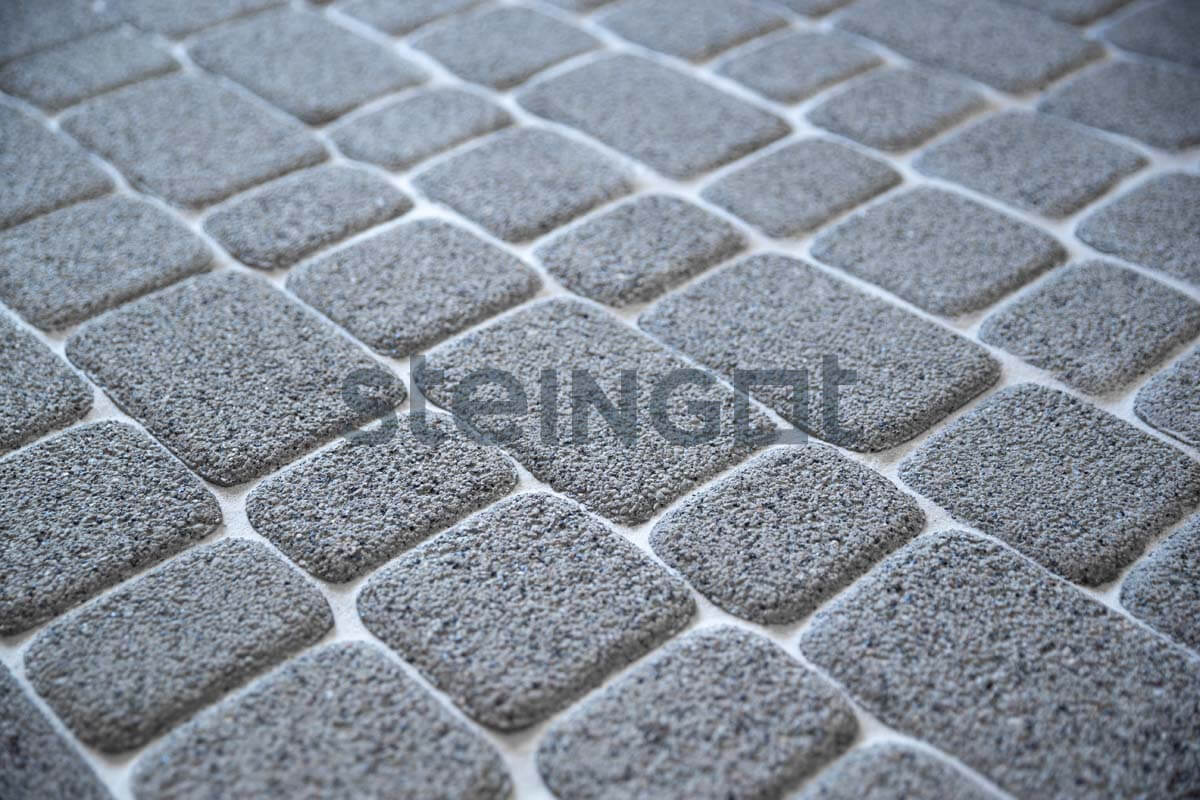 Плитка тротуарная Steingot Granit Premium Новый город высота 60мм Fumo Bello частичный прокрас — Grandline