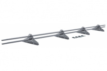 Снегозадержатель NEW трубчатый Grand Line RAL 9006 3м — Снегозадержатели Гранд Лайн