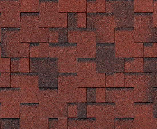 RoofShield черепица Фемили Эко Лайт Модерн (3м2) Красный с оттенением — Grandline