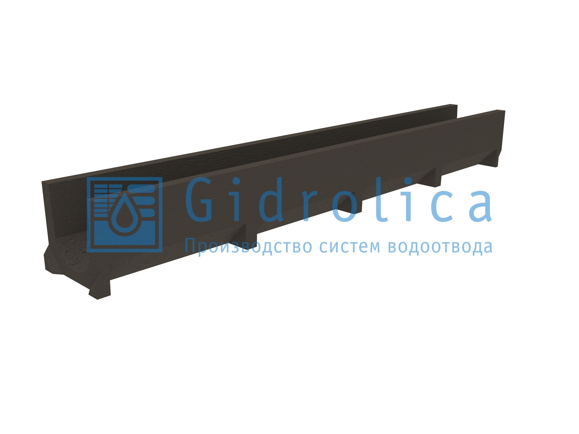 Лоток водоотводный Gidrolica PolySand ЛВ-10.14.13 - полимерпесчанный — Grandline