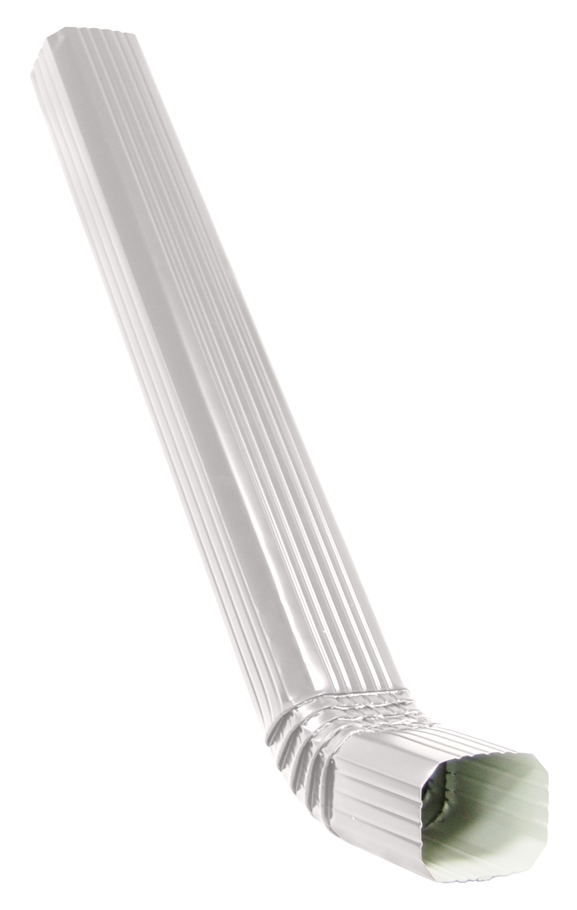 Труба прямоугольная с коленом Vortex 1м RAL 9003 — Grandline