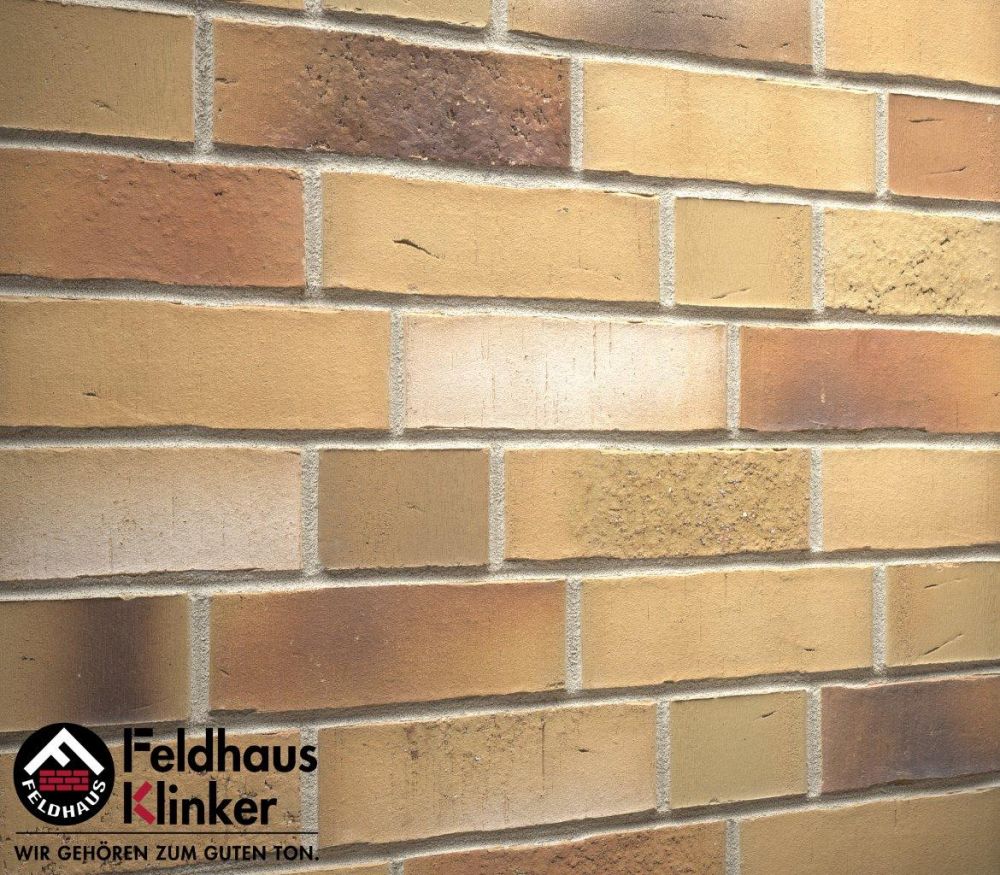 Клинкерный кирпич Feldhaus Klinker K915DF vario sabiosa elabi — Кирпич