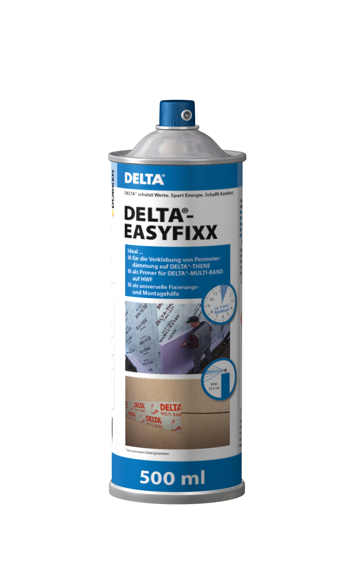 Клей-спрей/грунтовка Delta-Easyfixx полимерный для пористых оснований перед применением клеящих лент, баллон (500мл) — Grandline