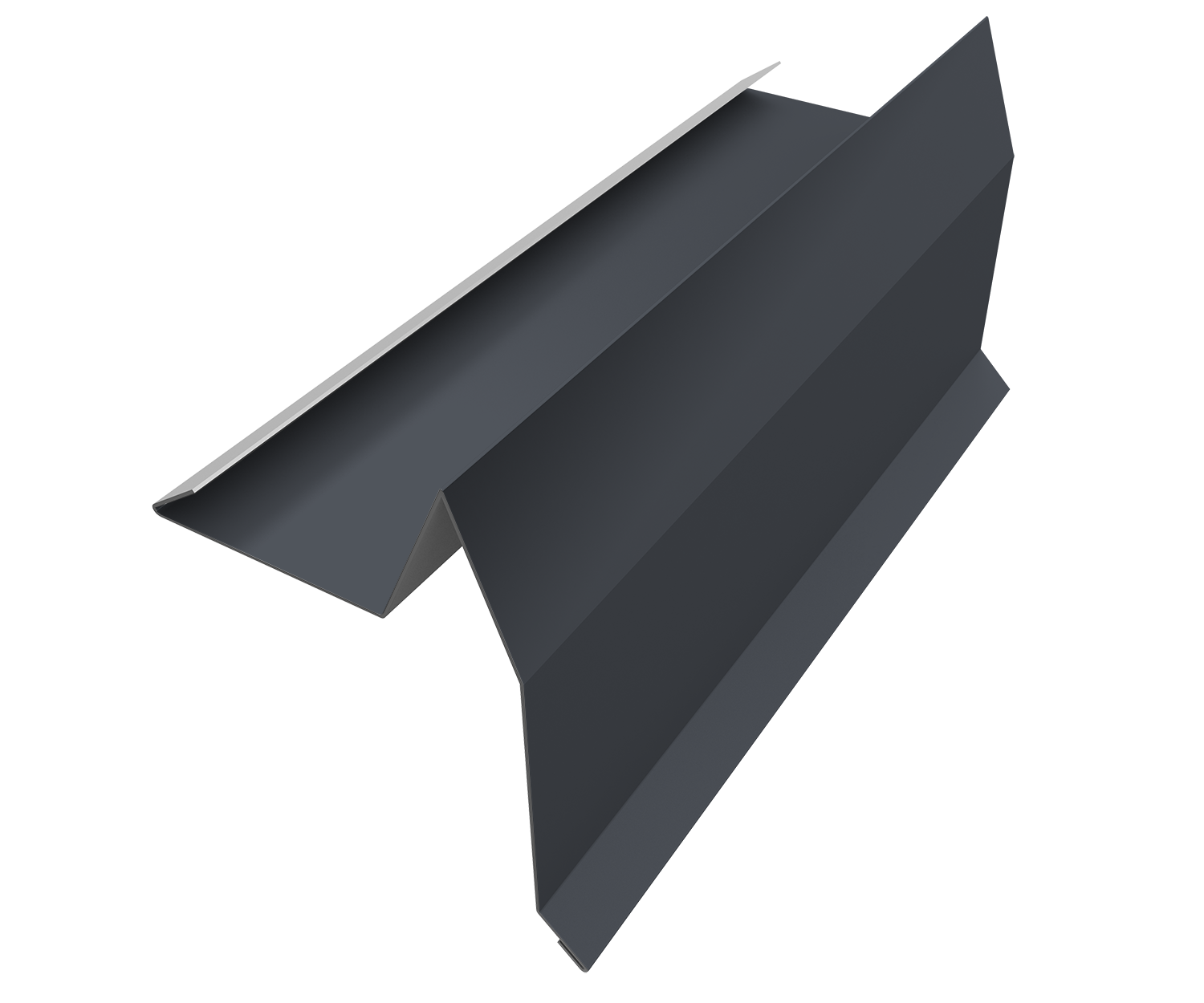 Планка торцевая для шифера 0,45 PE с пленкой RAL 7024 мокрый асфальт (2м) — Grandline