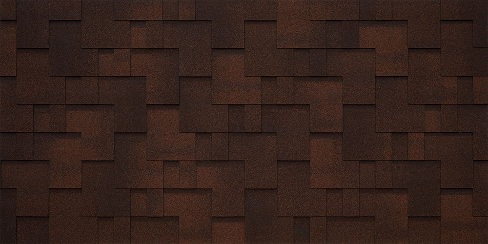 Битумная черепица TEGOLA LAZIO marrone 230 (коричневый с отливом) — Grandline