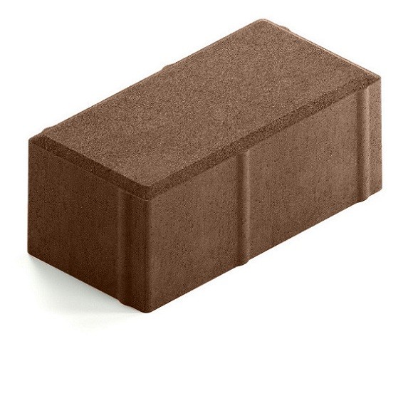 Брусчатка Steingot Серия "СИТИ 80" Прямоугольник, коричневый (200x100x80) — Коричневая