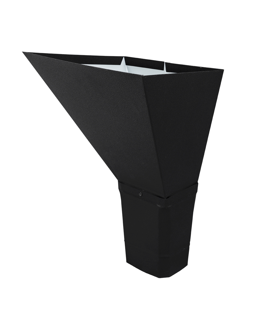 Воронка водосборная прямоугольная Vortex Matt 127мм RAL 9005 — Grandline