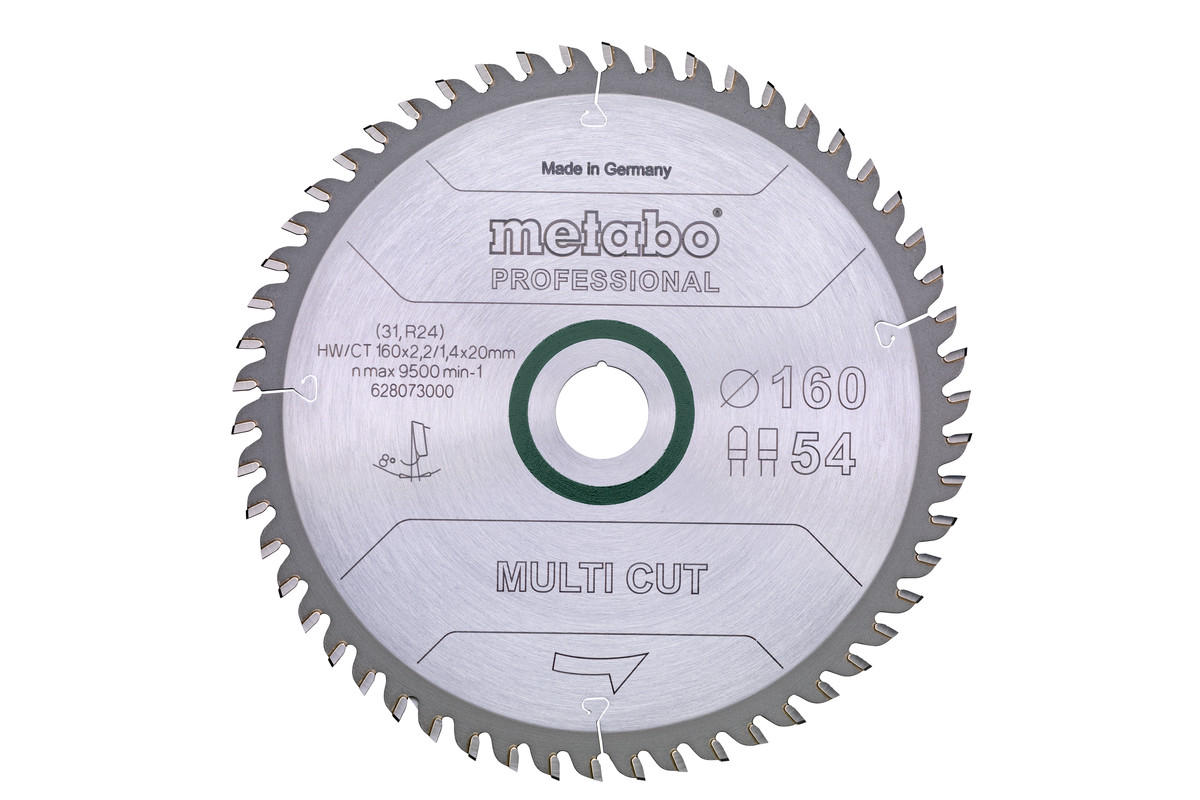 Диск пильный Multi Cut Professional (160х20, Z54 FZ/TZ 8°) Metabo 628073000 — Grandline