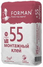 Клей для пено- и газобетонных блоков Forman 25 кг — Сухие строительные смеси